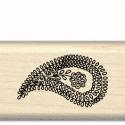 Image of Testile Paisley Wood Mounted Rubber Stamp 98058