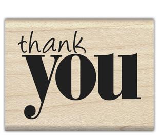Image of Thank You Wood Mounted Rubber Stamp 96814