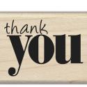 Image of Thank You Wood Mounted Rubber Stamp 96814