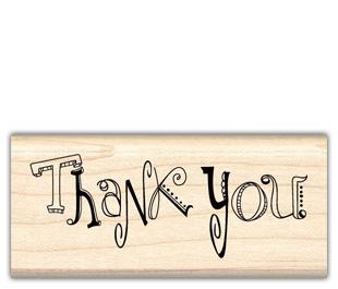 Image of Thank You Wood Mounted Rubber Stamp 97951