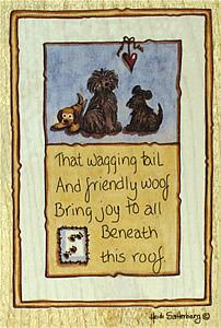 Image of That Wagging Tail Wood Mounted Rubber Stamp