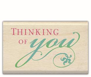 Image of Thinking of You Wood Mounted Rubber Stamp 97997