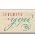 Image of Thinking of You Wood Mounted Rubber Stamp 97997