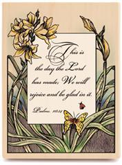 Image of This Is The Day Wood Mounted Rubber Stamp