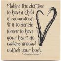 Image of To Have A Child Wood Mounted Rubber Stamp