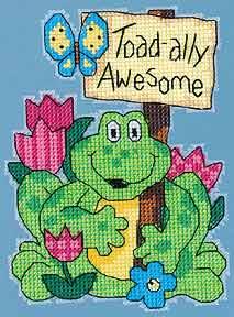 Image of Toad-Ally Awesome Counted Cross Stitch Kit 72582