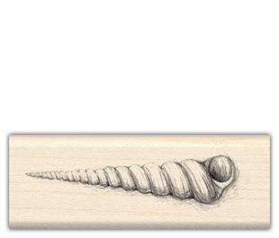 Image of Tower Screw Shell Wood Mounted Rubber Stamp 97150