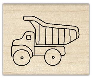 Image of Toy Truck Wood Mounted Rubber Stamp