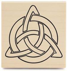 Image of Trinity Symbol Wood Mounted Rubber Stamp