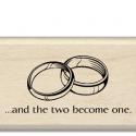 Image of Two Rings Wood Mounted Rubber Stamp 96633