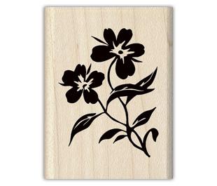 Image of Two Wildflowers Wood Mounted Rubber Stamp 98010