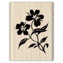 Image of Two Wildflowers Wood Mounted Rubber Stamp 98010