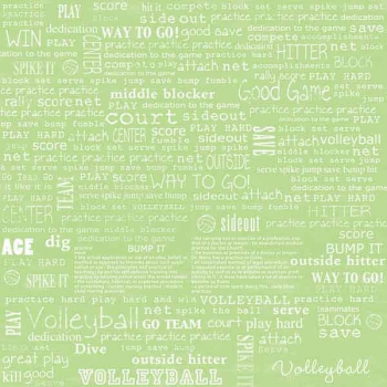 Image of Volleyball Chatter Scrapbook Paper