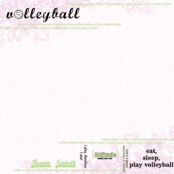 Image of Volleyball Play Scrapbook Paper
