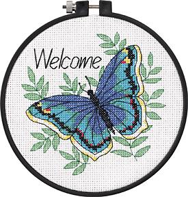 Image of Welcome Butterfly Counted Cross Stitch Kit