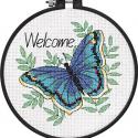 Image of Welcome Butterfly Counted Cross Stitch Kit