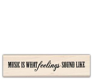 Image of What Feelings Sound Like Wood Mounted Rubber Stamp 98062