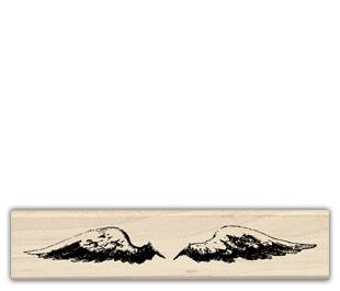 Image of Wings to Fly Wood Mounted Rubber Stamp 96774