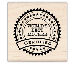 Image of World's Best Mother Wood Mounted Rubber Stamp 98084