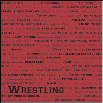 Image of Wrestling Words Scrapbook Paper