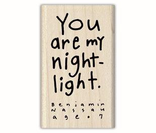 Image of You are My Night Llight Wood Mounted Rubber Stamp 97929
